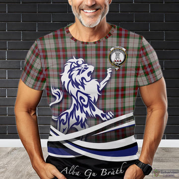 MacLean Dress Tartan T-Shirt with Alba Gu Brath Regal Lion Emblem