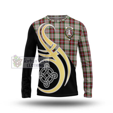 MacLean Dress Tartan Long Sleeve T-Shirt with Family Crest and Celtic Symbol Style