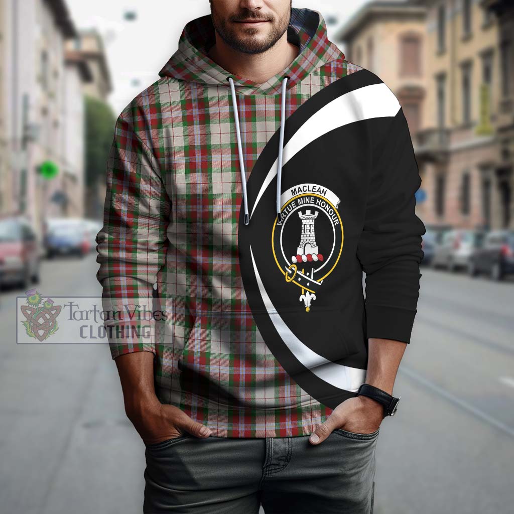 MacLean Dress Tartan Hoodie with Family Crest Circle Style Zip Hoodie - Tartan Vibes Clothing