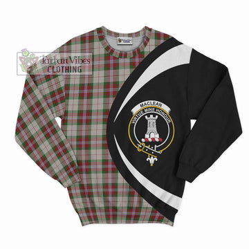 MacLean Dress Tartan Sweatshirt with Family Crest Circle Style