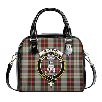 MacLean Dress Tartan Shoulder Handbags with Family Crest