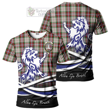 MacLean Dress Tartan Cotton T-shirt with Alba Gu Brath Regal Lion Emblem