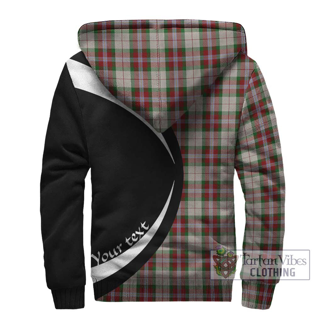 MacLean Dress Tartan Sherpa Hoodie with Family Crest Circle Style - Tartan Vibes Clothing