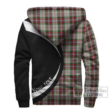 MacLean Dress Tartan Sherpa Hoodie with Family Crest Circle Style