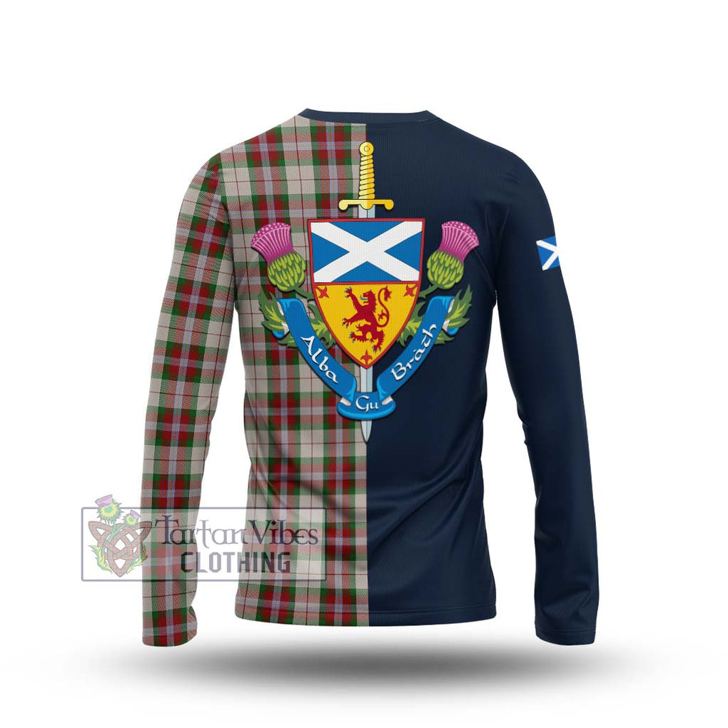 Tartan Vibes Clothing MacLean Dress Tartan Long Sleeve T-Shirt with Scottish Lion Royal Arm Half Style