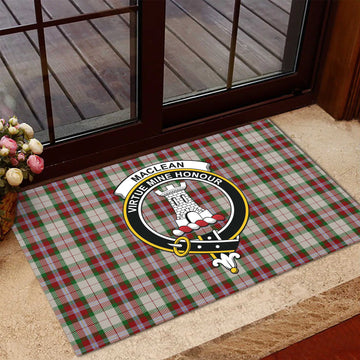 MacLean Dress Tartan Door Mat with Family Crest