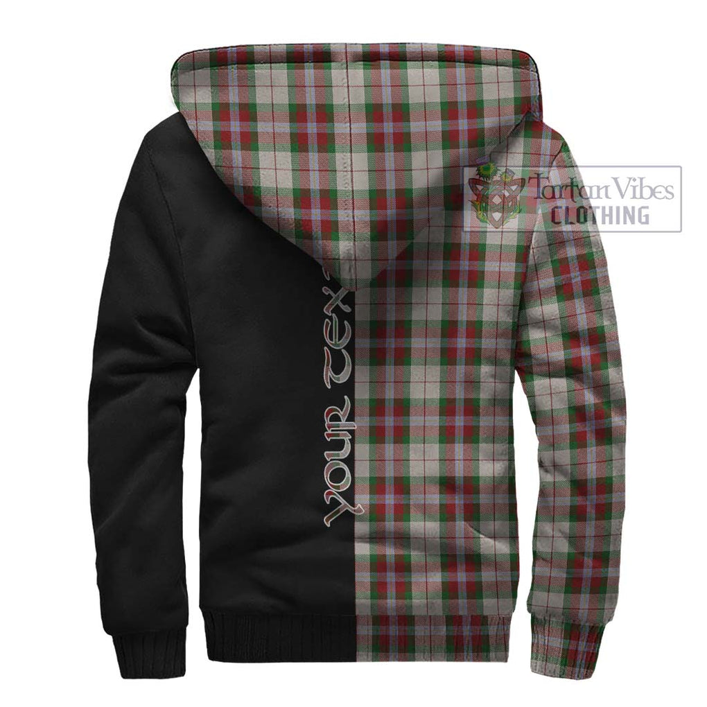 MacLean Dress Tartan Sherpa Hoodie with Family Crest and Half Of Me Style - Tartanvibesclothing Shop