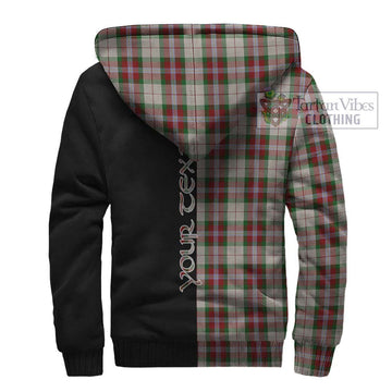 MacLean Dress Tartan Sherpa Hoodie with Family Crest and Half Of Me Style