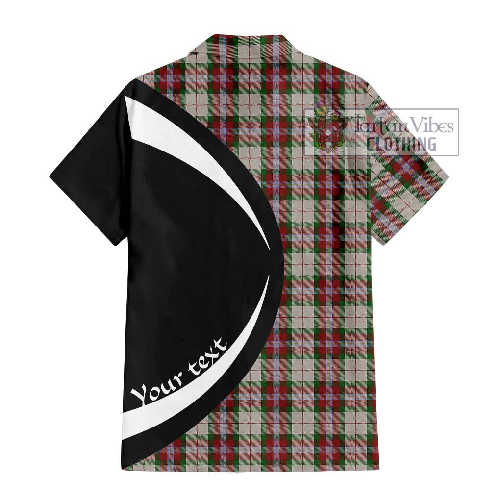 MacLean Dress Tartan Short Sleeve Button Up with Family Crest Circle Style - Tartan Vibes Clothing