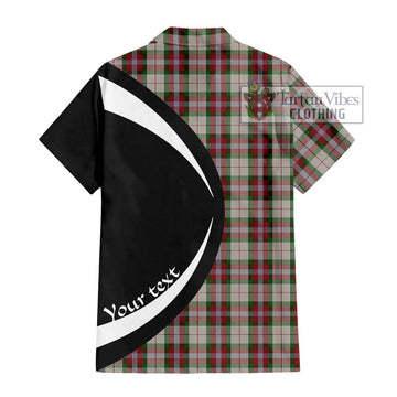 MacLean Dress Tartan Short Sleeve Button Up with Family Crest Circle Style