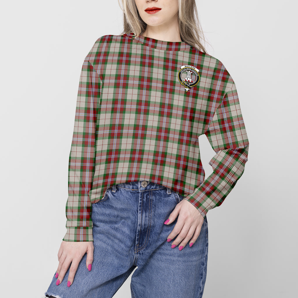 MacLean Dress Tartan Sweatshirt with Family Crest - Tartan Vibes Clothing