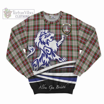 MacLean Dress Tartan Sweatshirt with Alba Gu Brath Regal Lion Emblem