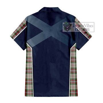 MacLean Dress Tartan Short Sleeve Button Shirt with Family Crest and Lion Rampant Vibes Sport Style