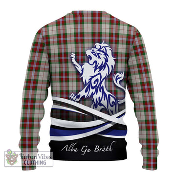 MacLean Dress Tartan Ugly Sweater with Alba Gu Brath Regal Lion Emblem