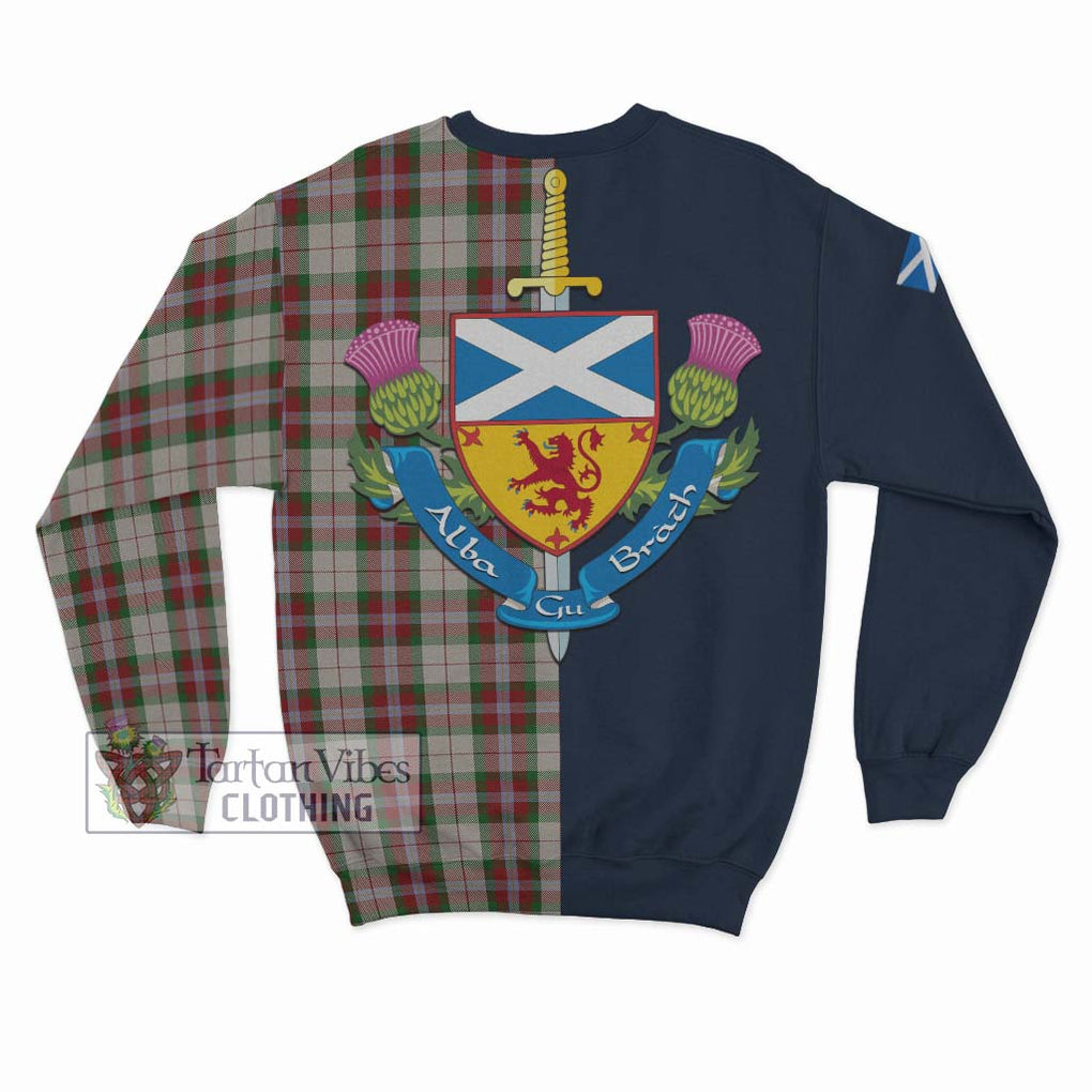 Tartan Vibes Clothing MacLean Dress Tartan Sweatshirt with Scottish Lion Royal Arm Half Style