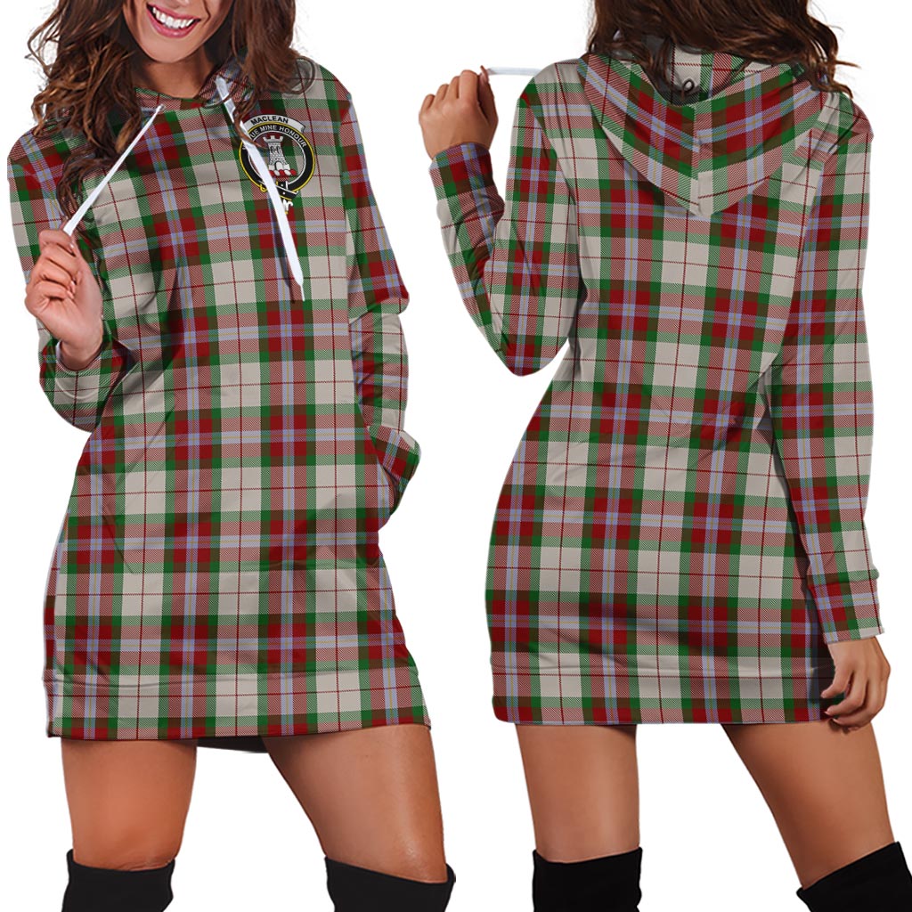 MacLean Dress Tartan Hoodie Dress with Family Crest - Tartan Vibes Clothing