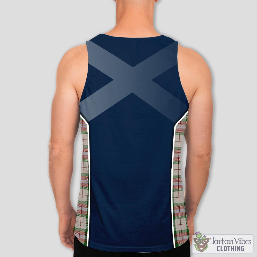 Tartan Vibes Clothing MacLean Dress Tartan Men's Tanks Top with Family Crest and Scottish Thistle Vibes Sport Style