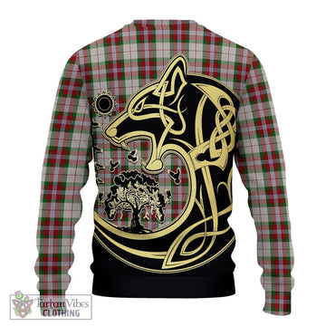 MacLean Dress Tartan Ugly Sweater with Family Crest Celtic Wolf Style