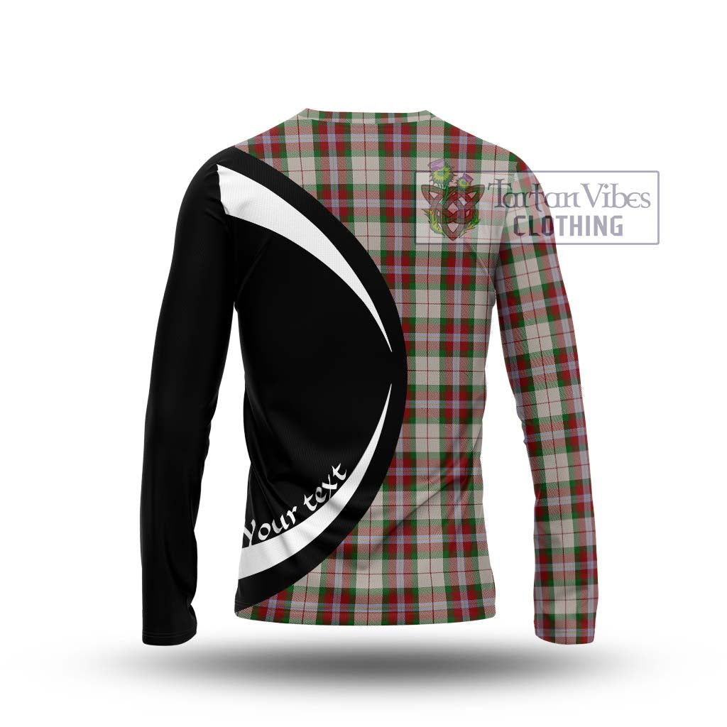 MacLean Dress Tartan Long Sleeve T-Shirt with Family Crest Circle Style - Tartan Vibes Clothing