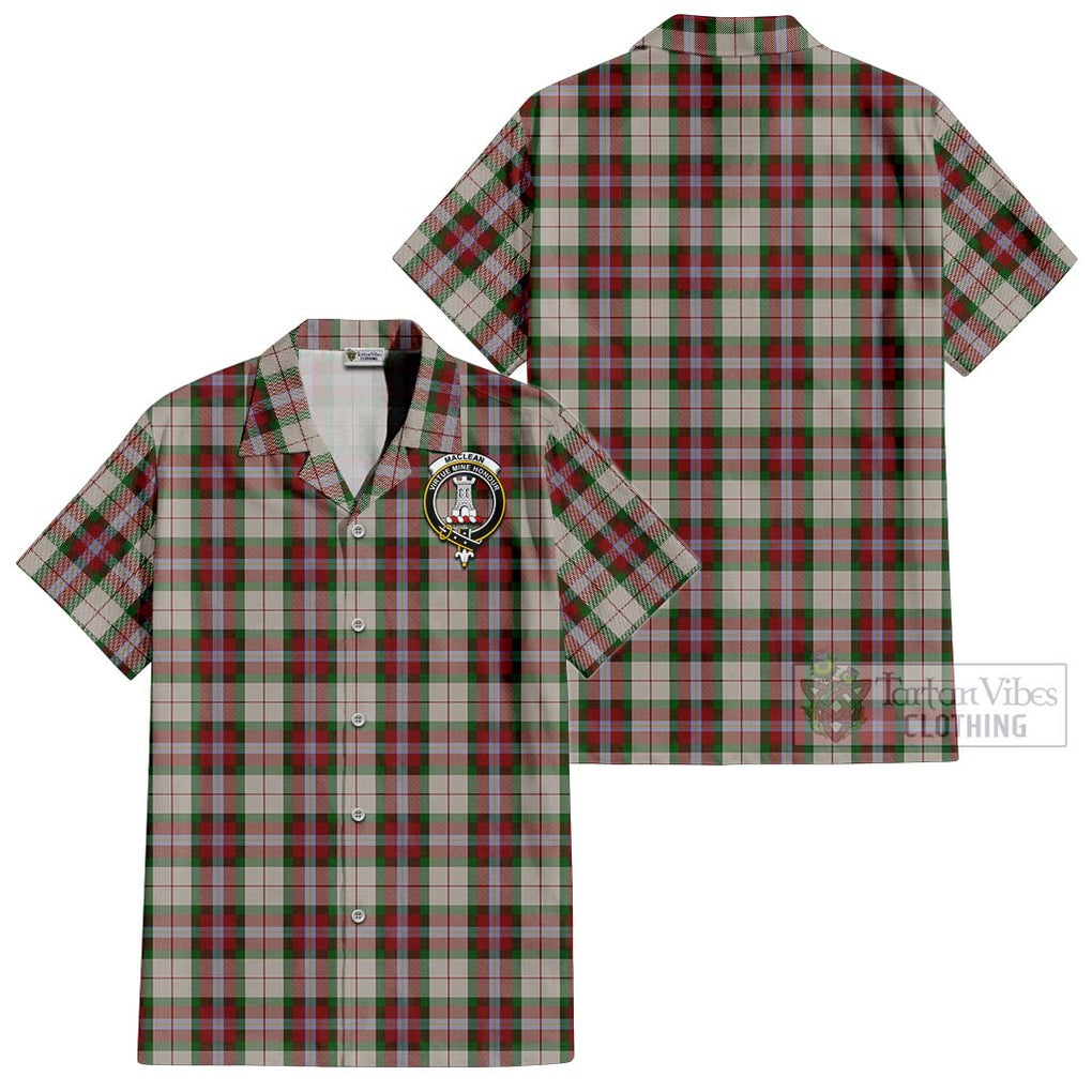 MacLean Dress Tartan Cotton Hawaiian Shirt with Family Crest Kid - Tartan Vibes Clothing