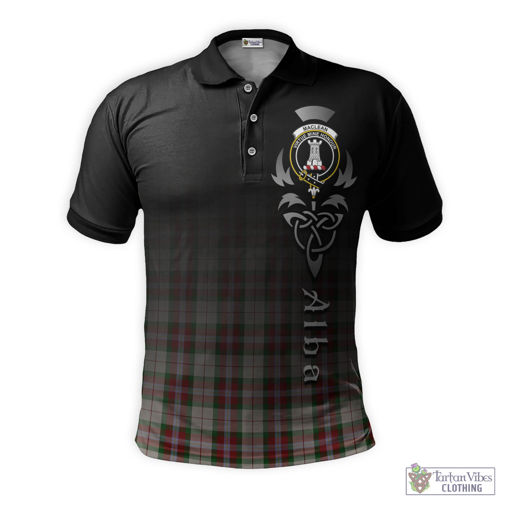 Tartan Vibes Clothing MacLean Dress Tartan Polo Shirt Featuring Alba Gu Brath Family Crest Celtic Inspired