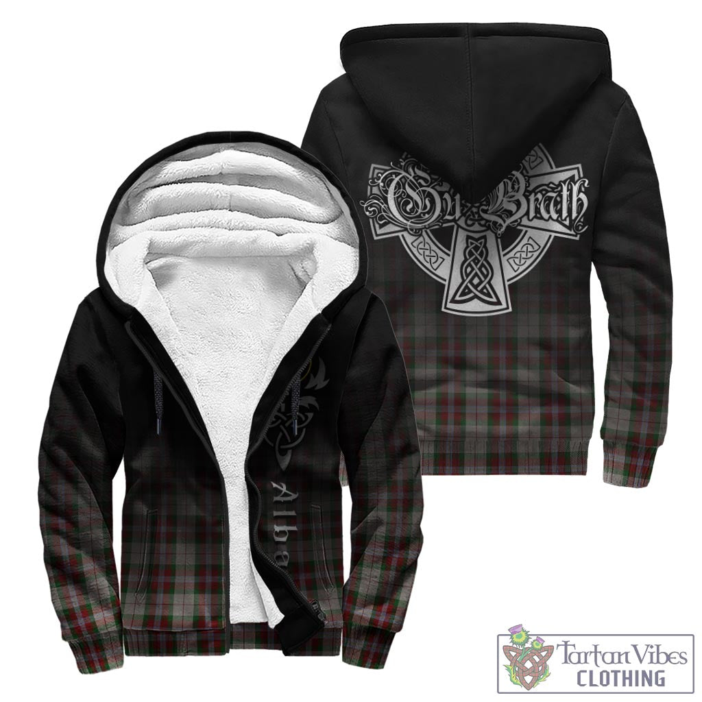 Tartan Vibes Clothing MacLean Dress Tartan Sherpa Hoodie Featuring Alba Gu Brath Family Crest Celtic Inspired