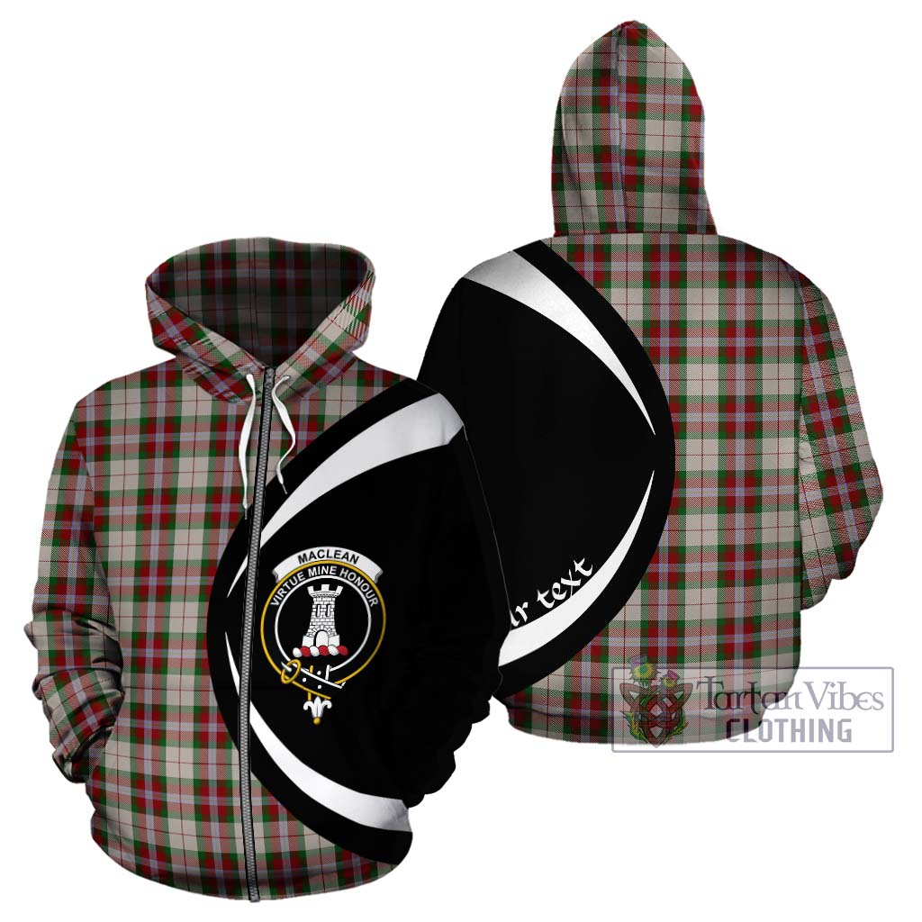 MacLean Dress Tartan Hoodie with Family Crest Circle Style - Tartan Vibes Clothing