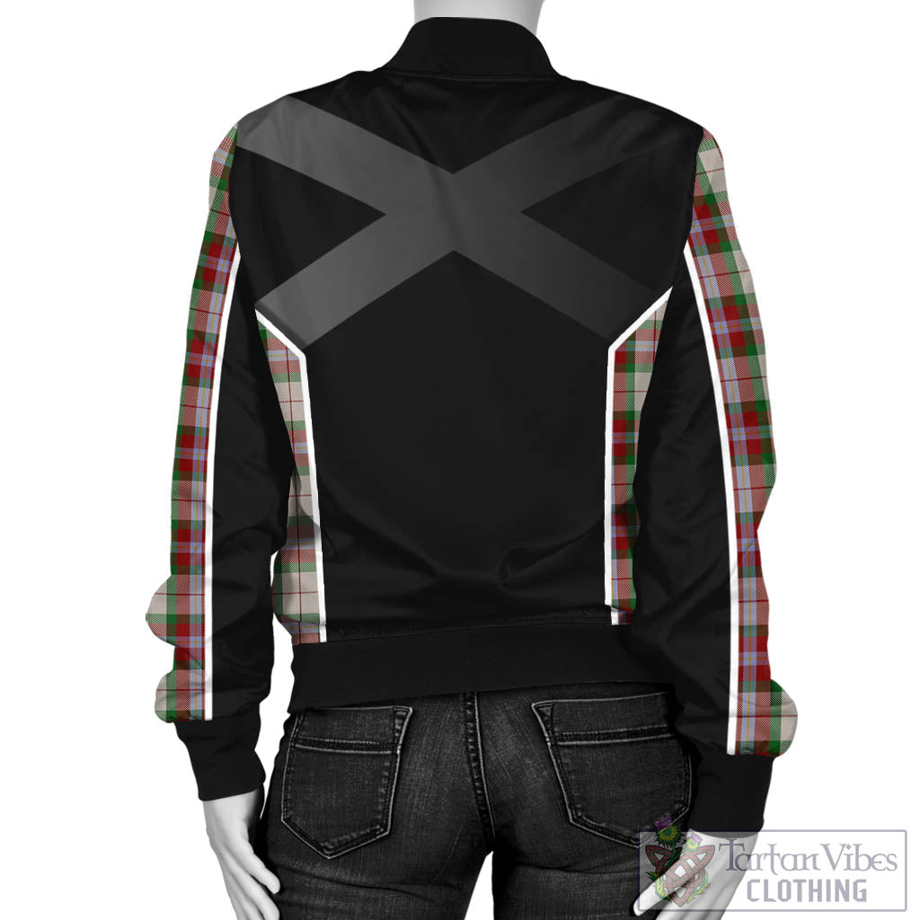 Tartan Vibes Clothing MacLean Dress Tartan Bomber Jacket with Family Crest and Scottish Thistle Vibes Sport Style