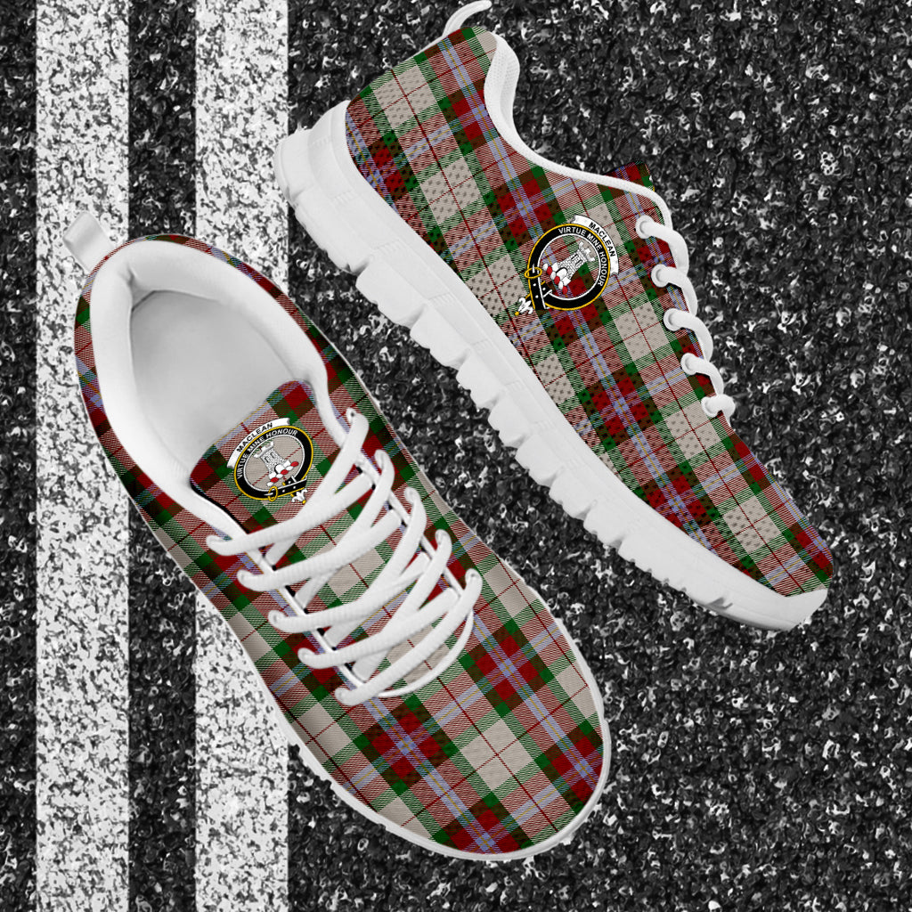 MacLean Dress Tartan Sneakers with Family Crest - Tartan Vibes Clothing