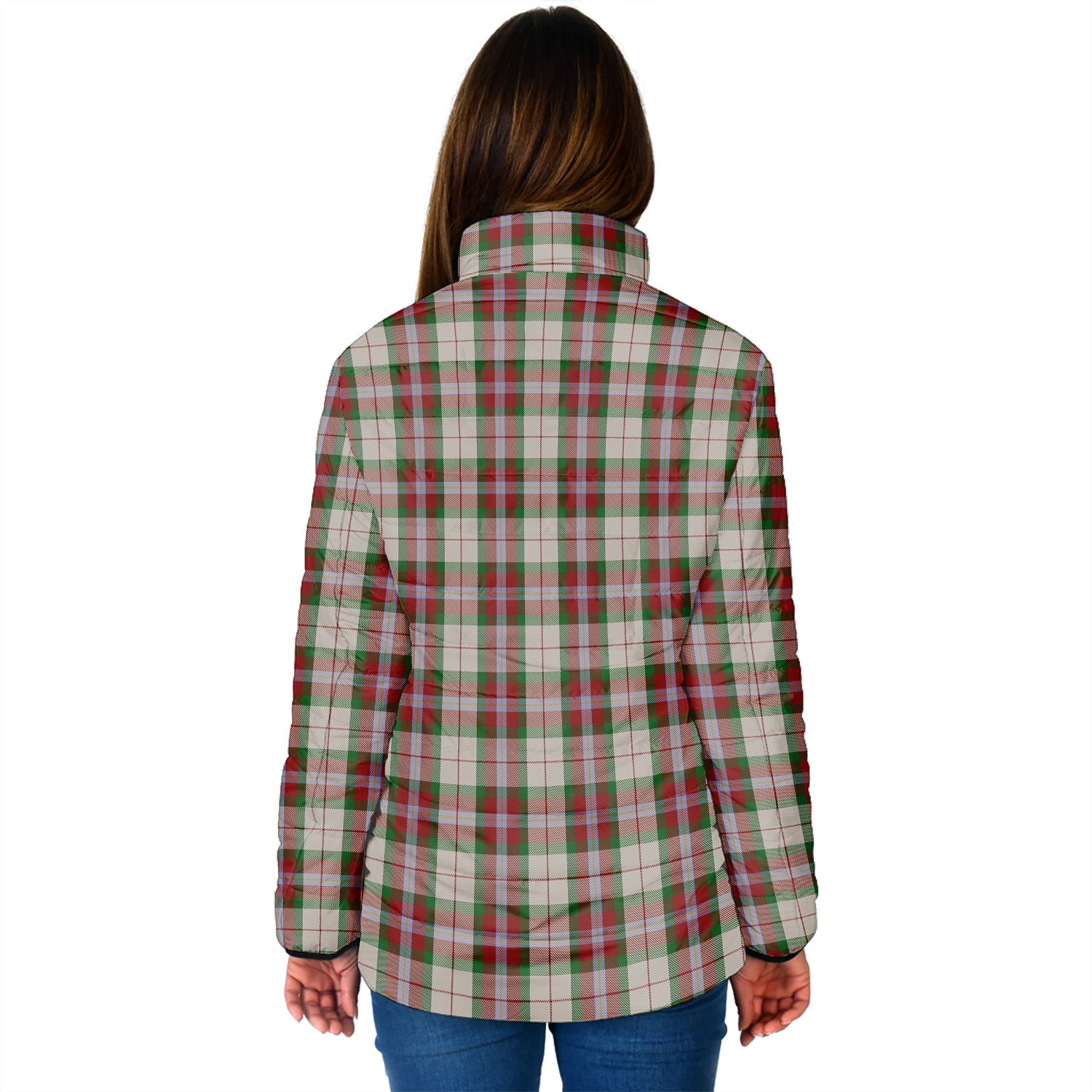 MacLean Dress Tartan Padded Jacket with Family Crest - Tartan Vibes Clothing