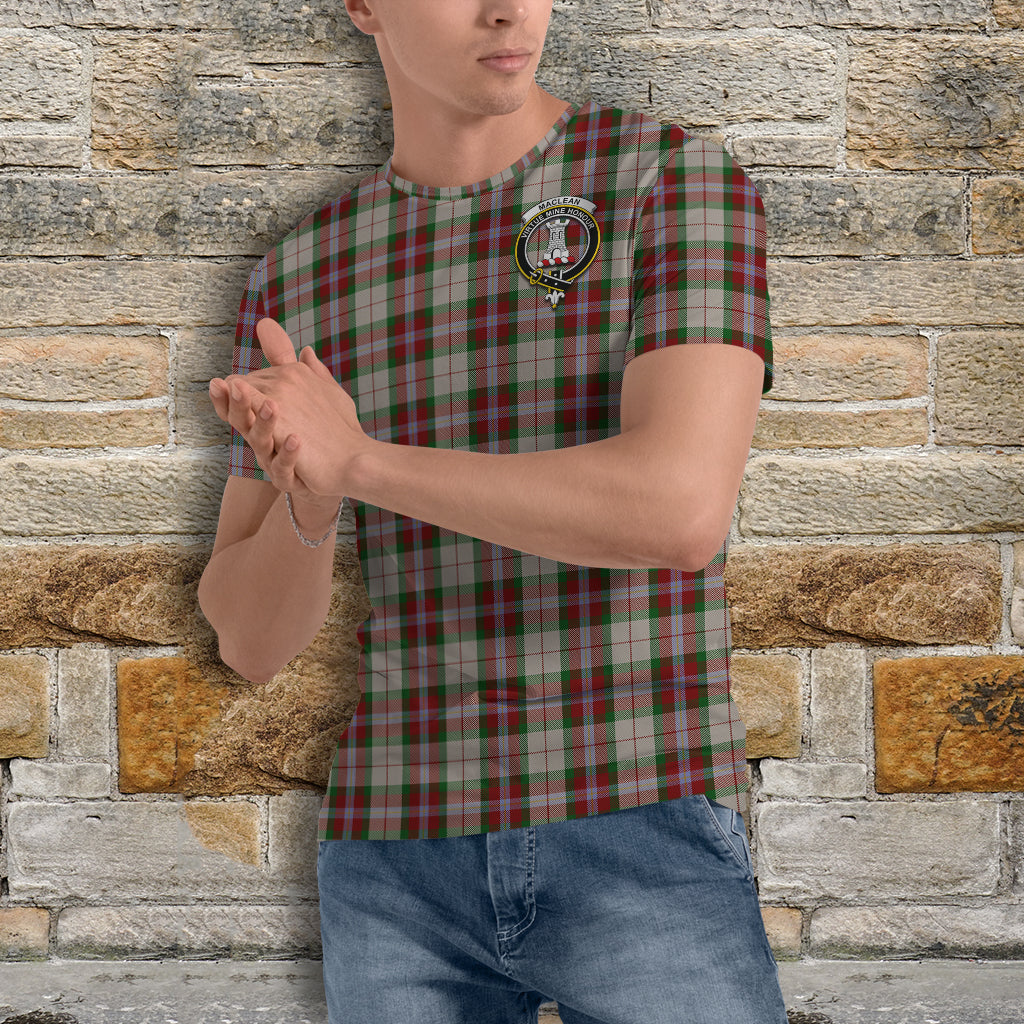 MacLean Dress Tartan T-Shirt with Family Crest - Tartan Vibes Clothing