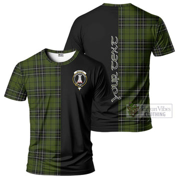 MacLean Hunting Tartan T-Shirt with Family Crest and Half Of Me Style