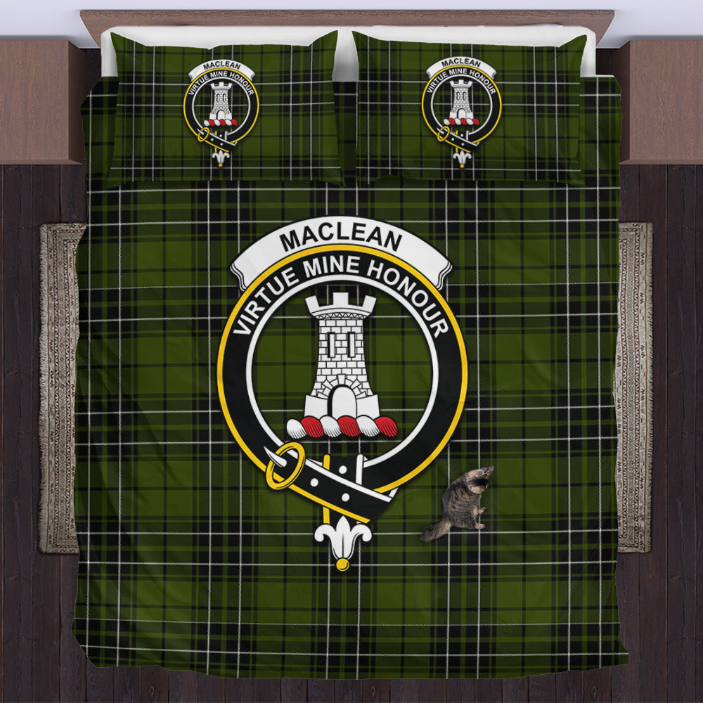 MacLean Hunting Tartan Bedding Set with Family Crest US Bedding Set - Tartan Vibes Clothing