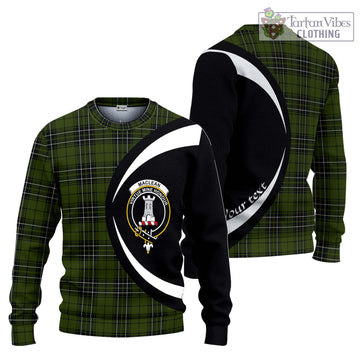 MacLean Hunting Tartan Ugly Sweater with Family Crest Circle Style