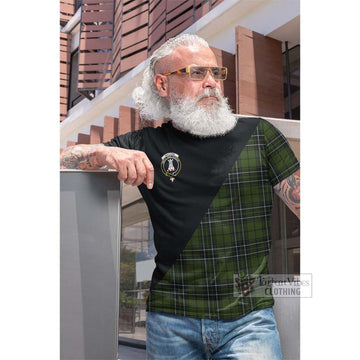 MacLean Hunting Tartan Cotton T-shirt with Family Crest and Military Logo Style