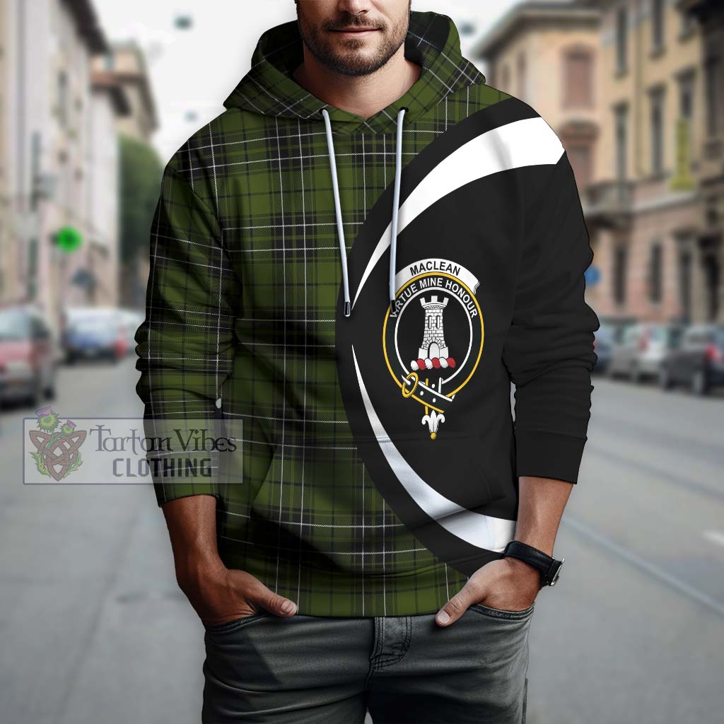 MacLean Hunting Tartan Hoodie with Family Crest Circle Style Zip Hoodie - Tartan Vibes Clothing