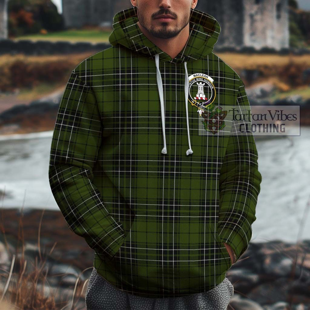 MacLean Hunting Tartan Cotton Hoodie with Family Crest Pullover Hoodie XS - Tartan Vibes Clothing