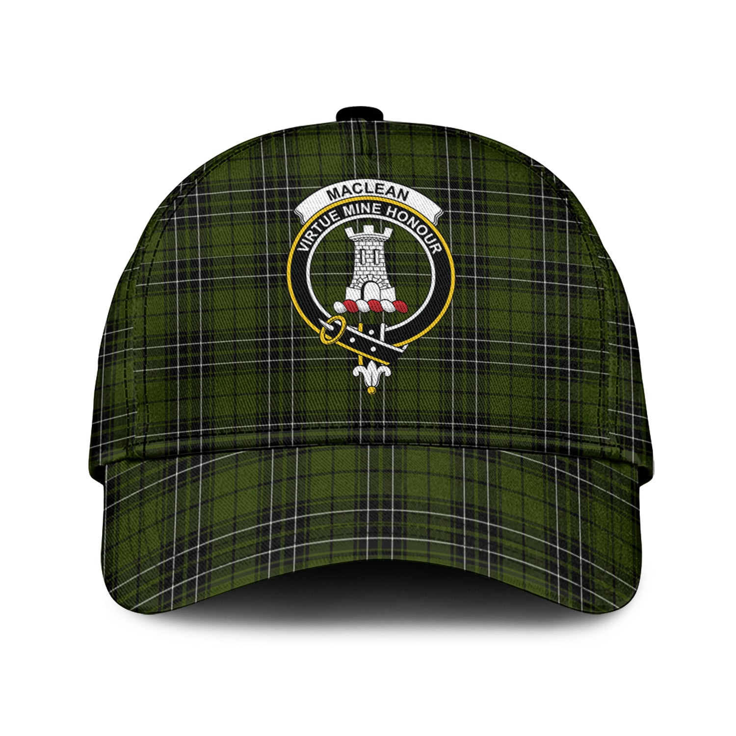 MacLean Hunting Tartan Classic Cap with Family Crest Classic Cap Universal Fit - Tartan Vibes Clothing