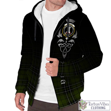 MacLean Hunting Tartan Sherpa Hoodie Featuring Alba Gu Brath Family Crest Celtic Inspired