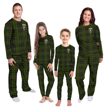 MacLean Hunting Tartan Pajamas Family Set with Family Crest