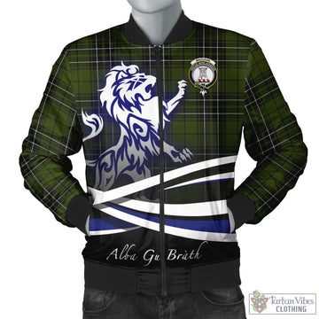 MacLean Hunting Tartan Bomber Jacket with Alba Gu Brath Regal Lion Emblem