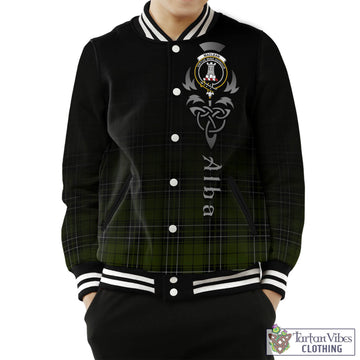 MacLean Hunting Tartan Baseball Jacket Featuring Alba Gu Brath Family Crest Celtic Inspired