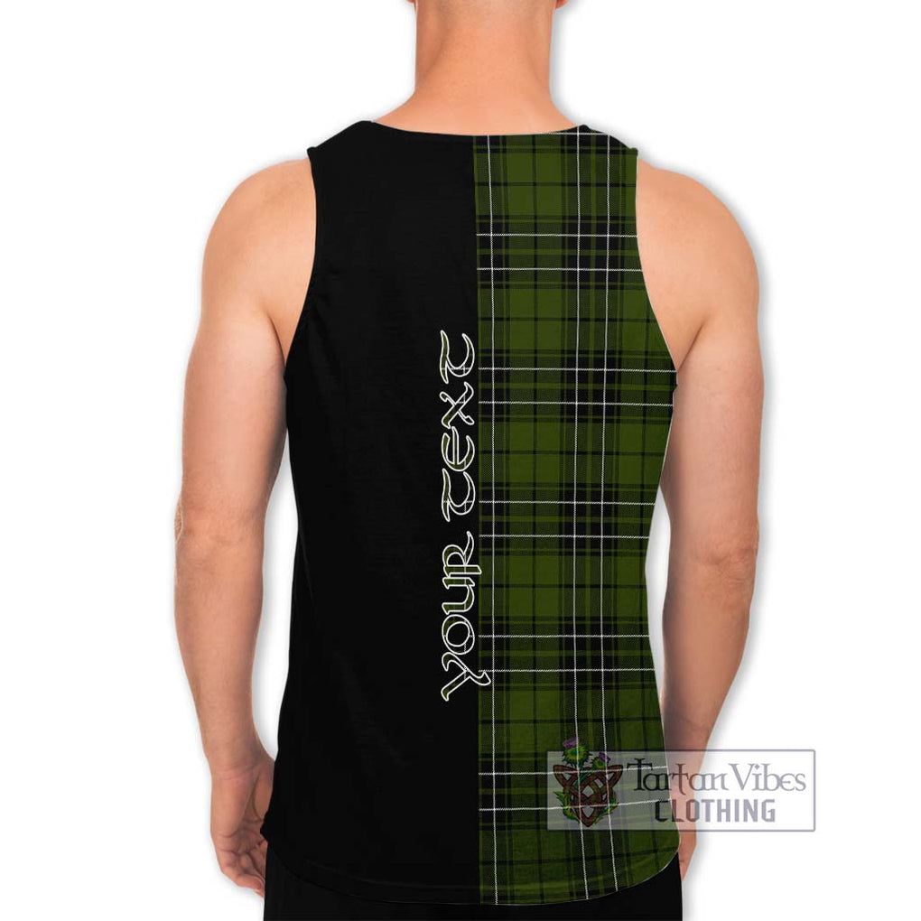 MacLean Hunting Tartan Men's Tank Top with Family Crest and Half Of Me Style - Tartanvibesclothing Shop