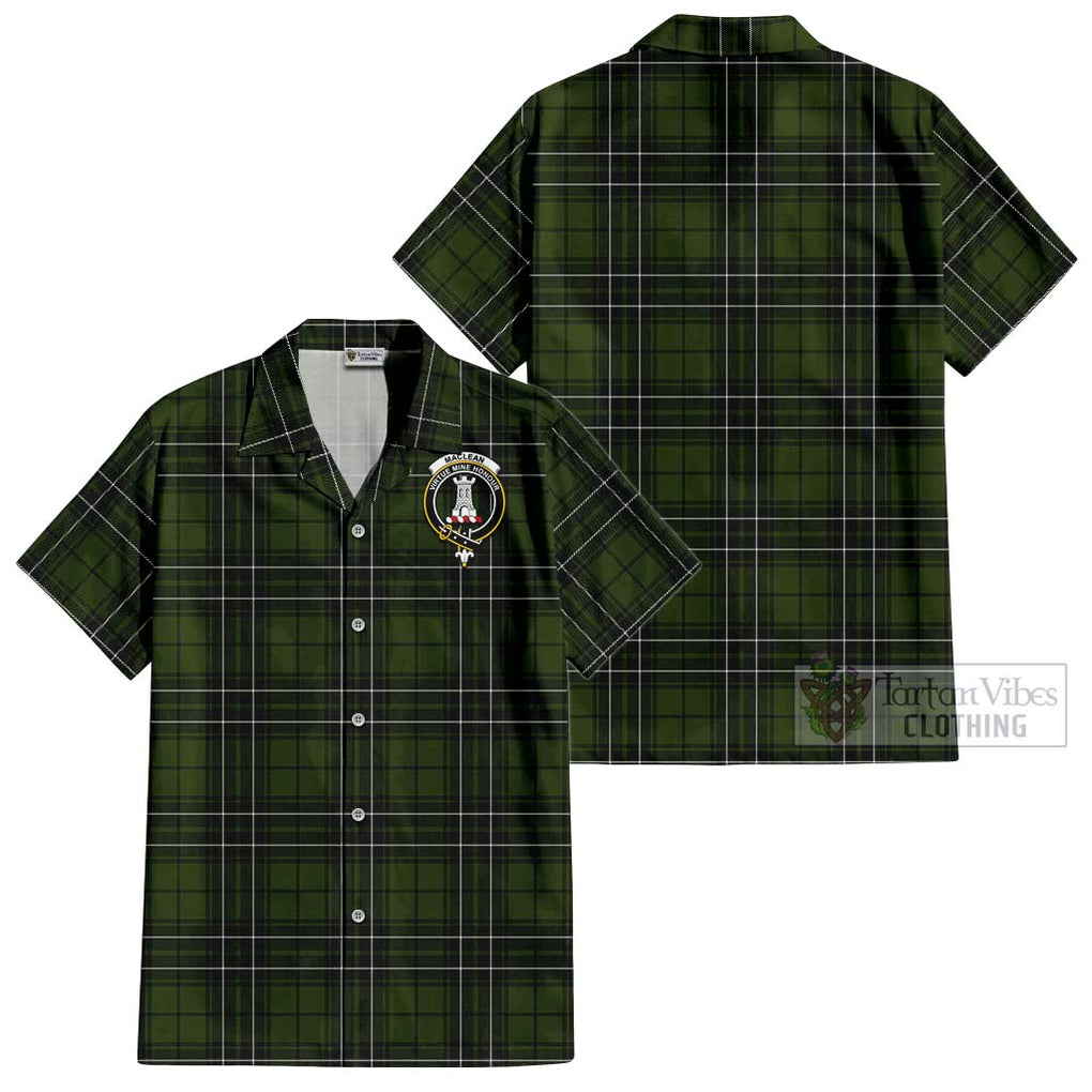 MacLean Hunting Tartan Cotton Hawaiian Shirt with Family Crest Kid - Tartan Vibes Clothing