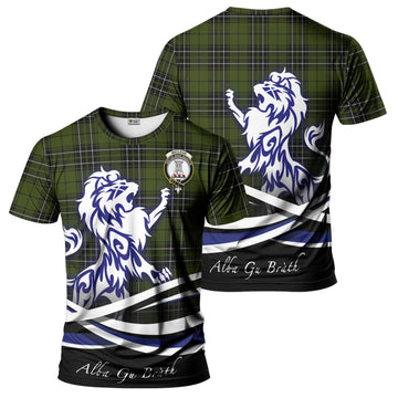 MacLean Hunting Tartan T-Shirt with Alba Gu Brath Regal Lion Emblem