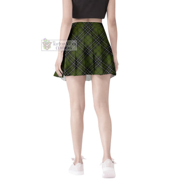 MacLean Hunting Tartan Women's Plated Mini Skirt Cross Style