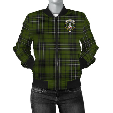 MacLean Hunting Tartan Bomber Jacket with Family Crest