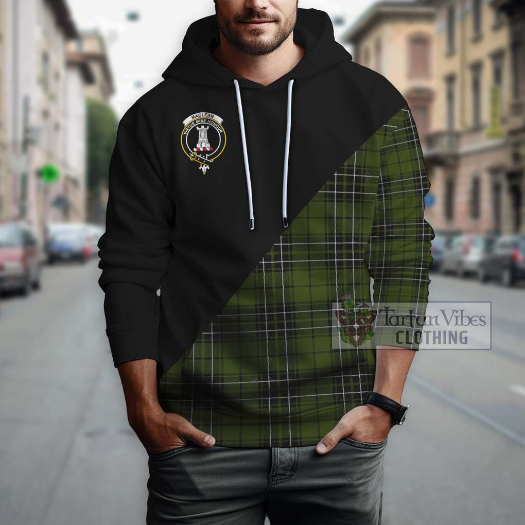 MacLean Hunting Tartan Hoodie with Family Crest and Military Logo Style - Tartanvibesclothing Shop