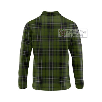 MacLean Hunting Tartan Long Sleeve Polo Shirt with Family Crest DNA In Me Style