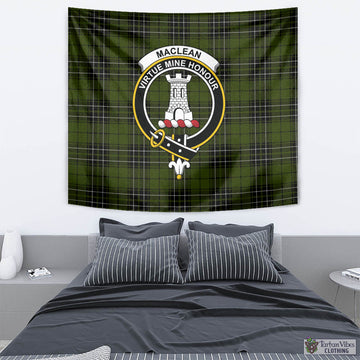 MacLean Hunting Tartan Tapestry Wall Hanging and Home Decor for Room with Family Crest